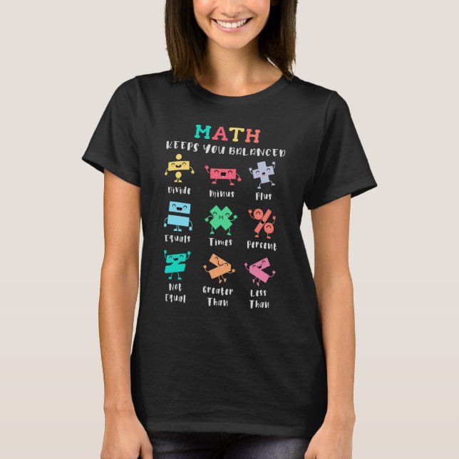 Camiseta A matemática mantém você equilibrado (Frente)