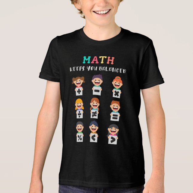 Camiseta A matemática mantém você equilibrado (Frente)