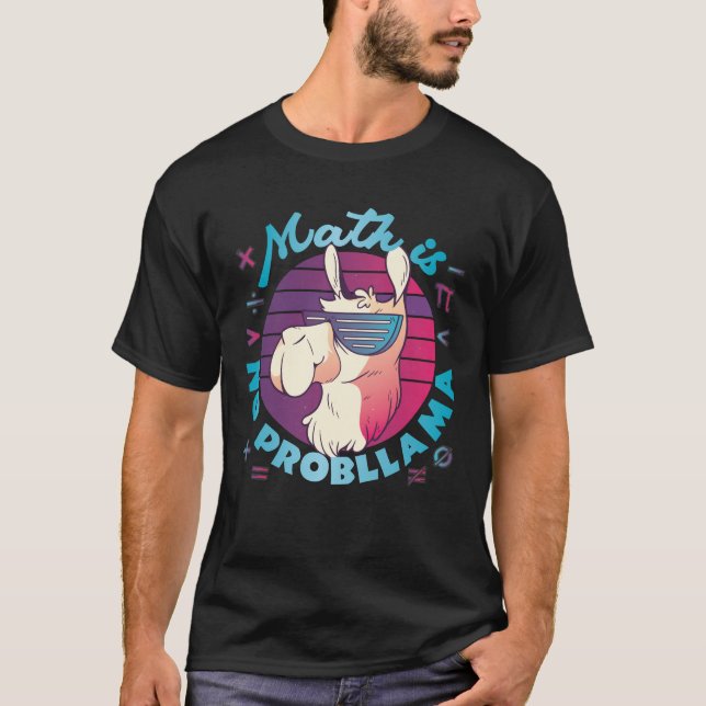 Camiseta A Matemática Não É ProbLlama (Frente)