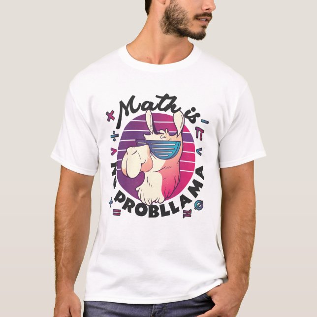 Camiseta A Matemática Não É ProbLlama (Frente)