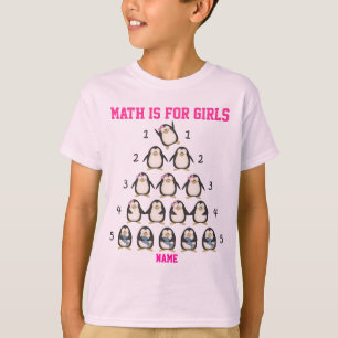 Camiseta A matemática personalizada é para meninas, mim ama