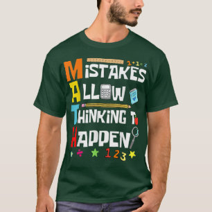 Camiseta A Matemática Retorna Aos Erros Escolares Permitem 