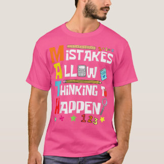 Camiseta A Matemática Retorna Aos Erros Escolares Permitem 