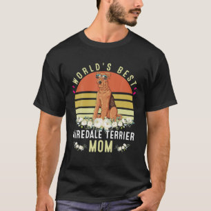Camiseta A Melhor Airedale Terrier Mãe Cachorro Mama Engraç