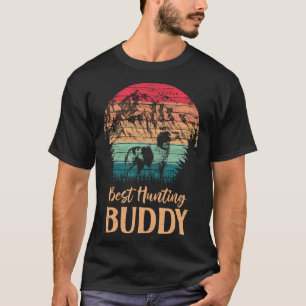 Camiseta A melhor amiga caçadora Brittany Spaniel Wildernes