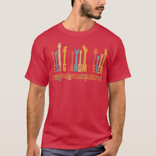 Camiseta A Melhor Avó Alavancada Alguma Vez Mamãe De Guitar