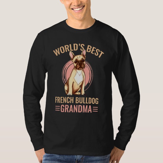Camiseta A melhor avó do Buldogue francês (Frente)