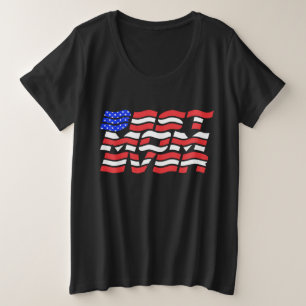 Camiseta A melhor bandeira da Mãe dos Estados Unidos