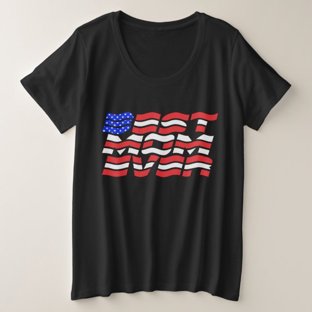 Camiseta A melhor bandeira da Mãe dos Estados Unidos (Frente do Design)