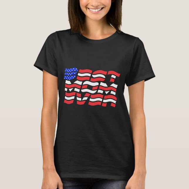 Camiseta A melhor bandeira da Mãe dos Estados Unidos (Frente)