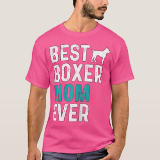 Camiseta A melhor boxeira das mulheres mãe é dono de um ani