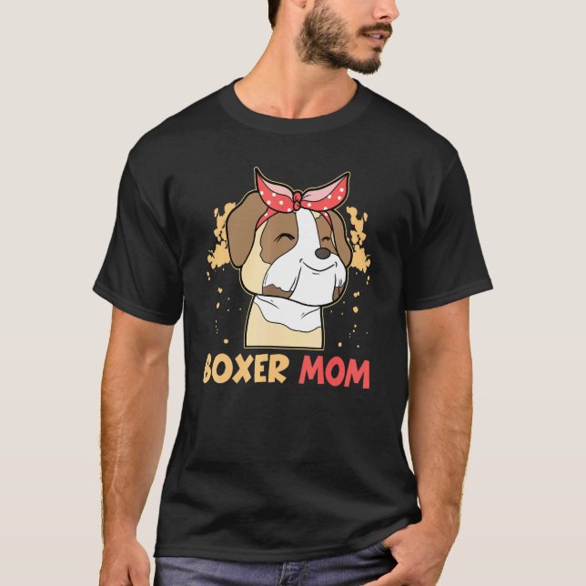 Camiseta A melhor boxeira mãe Mamãe dono mãe (Frente)