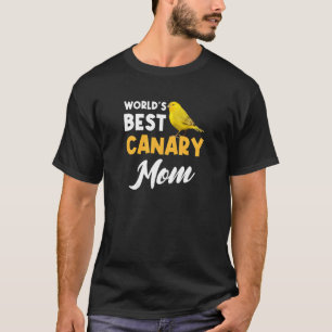 Camiseta A melhor canária do mundo das mulheres mãe pássaro