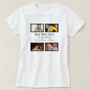 Camiseta A melhor esposa de sempre! Colagem de Fotografias