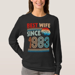 Camiseta A Melhor Esposa Desde 1983 Casou-Se Com O Marido F