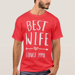 Camiseta A melhor esposa desde 1998 para o aniversário de 2