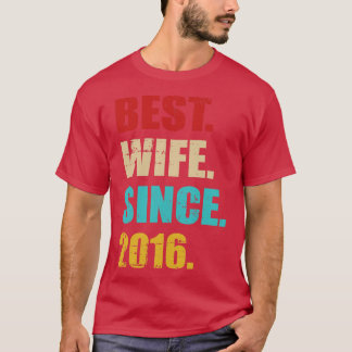 Camiseta A melhor esposa desde o aniversário do 5 de casame