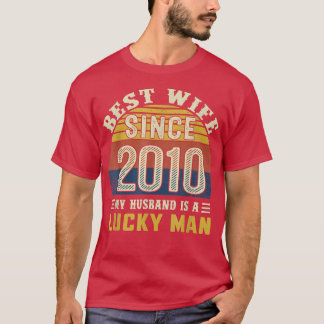 Camiseta A melhor esposa desde o aniversário do casamento d
