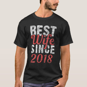 Camiseta A melhor esposa desde o aniversário do Segundo fe