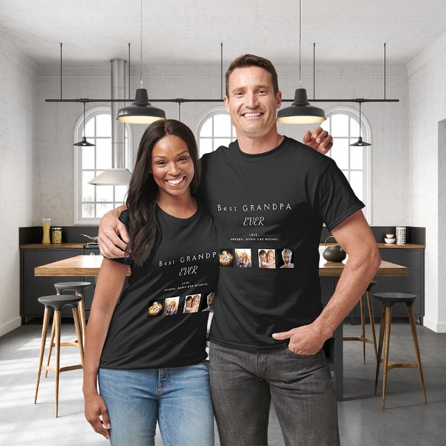 Camiseta A melhor família personalizada colagem de fotos do (Criador carregado)