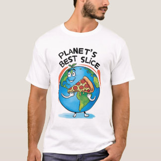 Camiseta "A Melhor Fatia do Planeta: Terra com Pizza T-shir