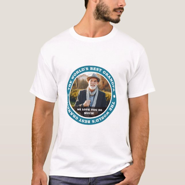 Camiseta A melhor foto personalizada do avô do mundo (Frente)