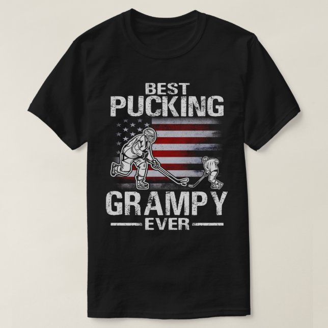 Camiseta A melhor GRAMPY Ever Hockey dos EUA Bandeira D do  (Frente do Design)