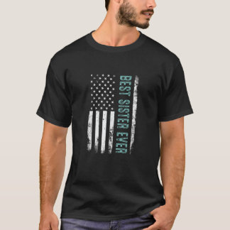 Camiseta A Melhor Irmã Alguma Vez Americana Dotada De Bande