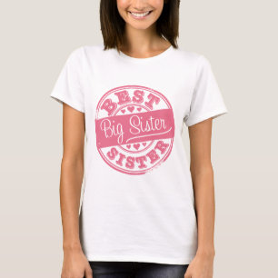 Camiseta A melhor irmã mais velha - efeito do carimbo de