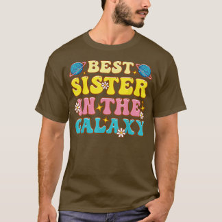 Camiseta A Melhor Irmã Na Galícia Groovy Sister Day Fo