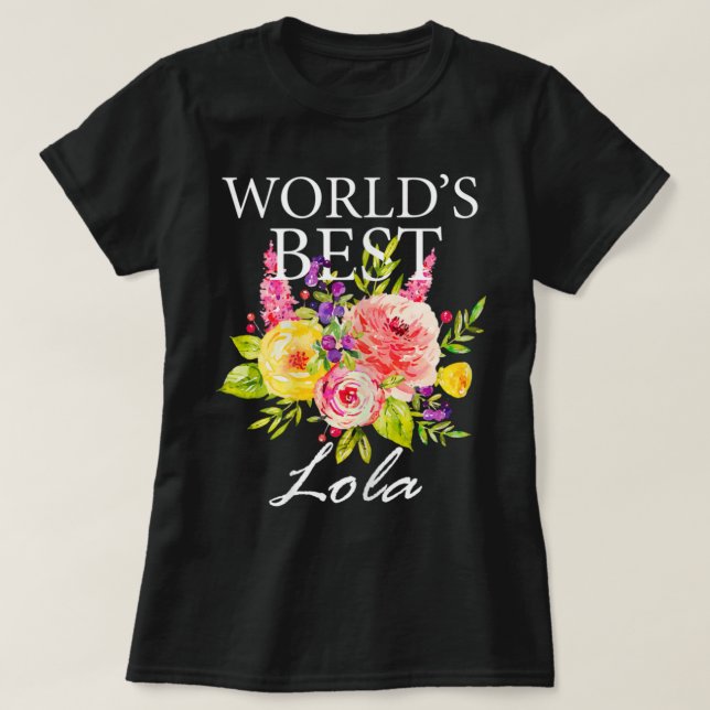 Camiseta A melhor Lola filipina vovó do mundo das mulheres (Frente do Design)