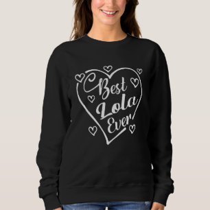 Camiseta A melhor Lola que nunca corações bonitos forma a v