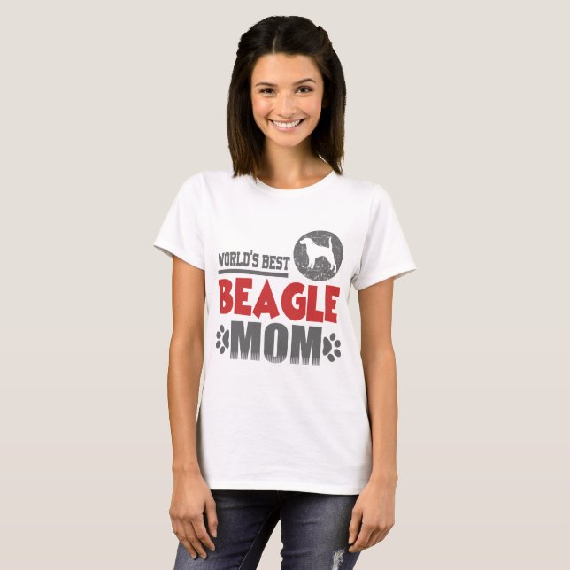 CAMISETA A MELHOR MÃE BEAGLE DO MUNDO (Frente Completa)