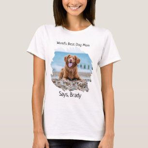 Camiseta A melhor mãe de cachorro do mundo com fotos person