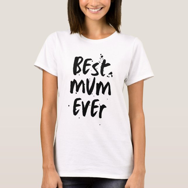 Camiseta A melhor Mãe de Dia de as mães simples moderno (Frente)
