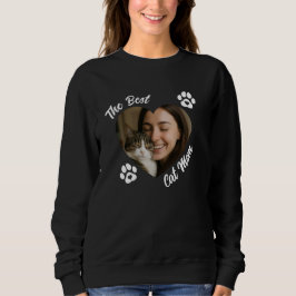 Camiseta "A Melhor Mãe de Gato" Coração de Foto Personaliza