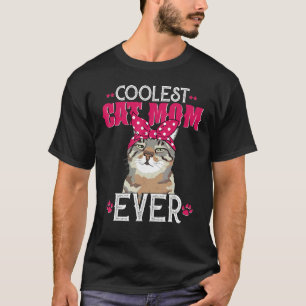 Camiseta A Melhor Mãe de Gato Mais Legal de Todas  Mãe de G