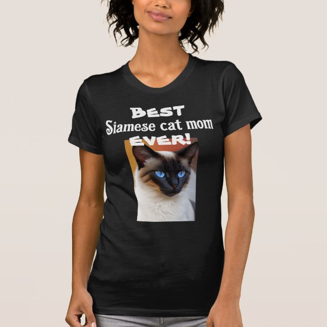 Camiseta A melhor mãe de gato siamês de todos os tempos! (Frente)