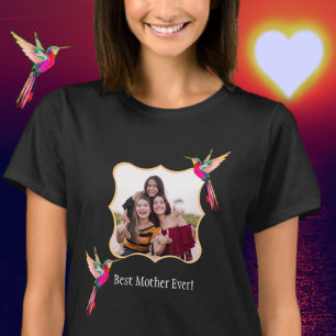 Camiseta A Melhor Mãe De Sempre! Hummingbird de Foto da Fam