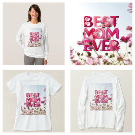 Camiseta A melhor mãe de sempre rosa rosa rosa, mãe moderna