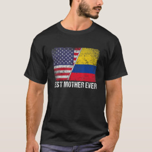 Camiseta A Melhor Mãe Dia de as mães Colômbia Bandeira dos