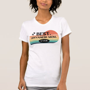 Camiseta A Melhor Mãe Havanesa De Sempre. Vintage Rainbow D
