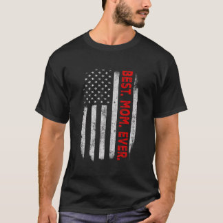 Camiseta A Melhor Mãe Nos Vintage Na Bandeira Para O Melhor
