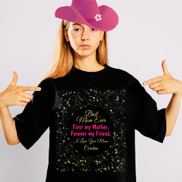 Camiseta A Melhor Mãe Rosa Negra De Crianças Dias de as mãe