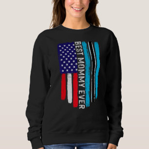 Camiseta A Melhor Mamãe Da Bandeira Americana E Botswana