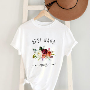 Camiseta A melhor Nana sempre   Borgonha na moda Boho