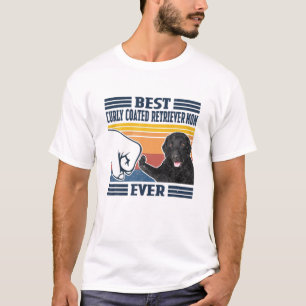 Camiseta A Melhor Retriever Revestida Mãe Alguma Vez Vinta