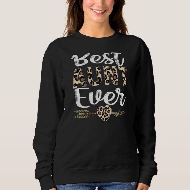 Camiseta A Melhor Tia De Mulheres Do Parente Leopard Pr (Frente)