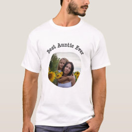 Camiseta A melhor tia Ever BAE carregue sua foto quadrada