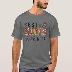 Camiseta A Melhor Tia Floral De Todos Os Dias de as mães Pa